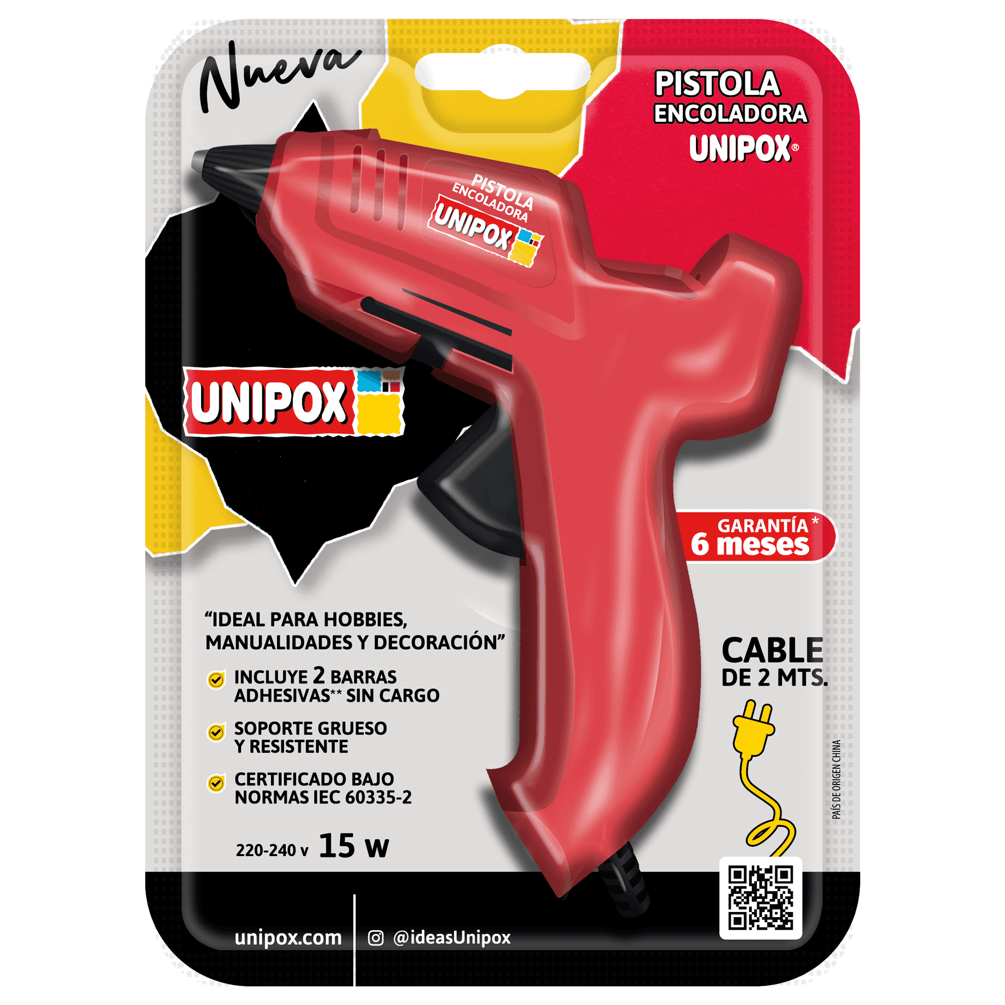 Pistola Encoladora Hotmelt Unipox 15 Watts